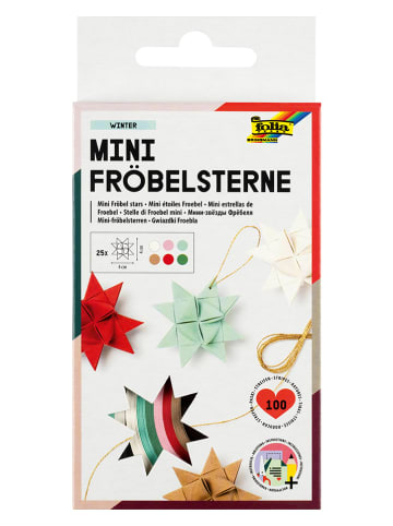Bastelpapier für Mini-Fröbelsterne "Winter" in Bunt