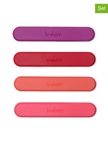 4er-Set: Untersetzer in Pink/ Rot/ Lila - (L)22 x (B)7 x (H)2,7 cm