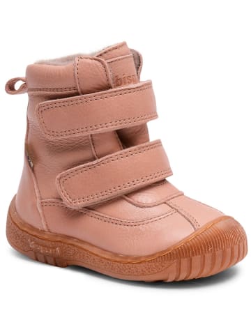 Leder-Winterboots in Rosa