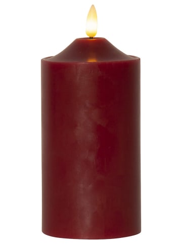LED-Wachskerze "Flamme" in Rot - (H)17 cm