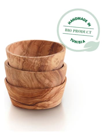 3-delige set: serveerschalen naturel - Ø 10 cm