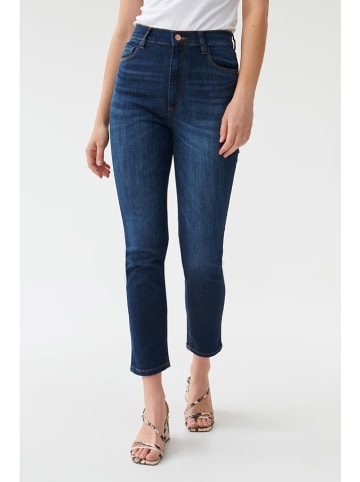 Spijkerbroek "Printo" - slim fit - donkerblauw