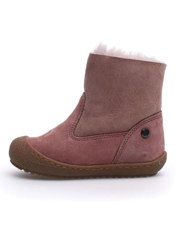 Leren boots "Cozy" lichtroze