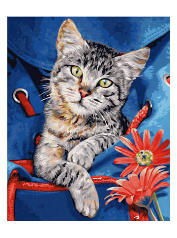 Malowanie po numerach "Cat in a backpack" - 14+