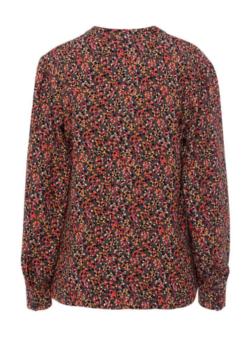 Blouse zwart/rood