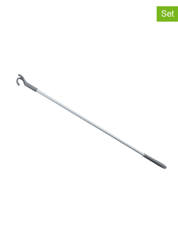 2er-Set: Kleiderhaken "Herkules" in Weiß - (L)76 cm