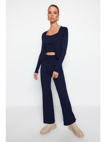 3tlg. Outfit in Dunkelblau