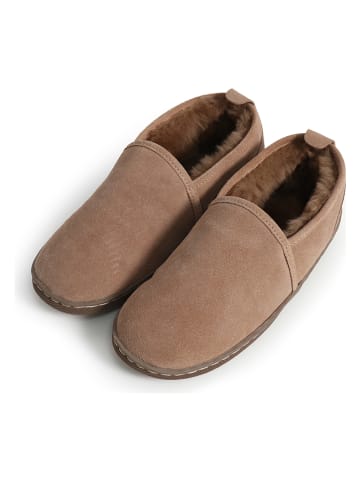 Lammfell-Hausschuhe "Helsinki" in Beige