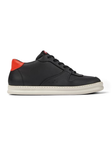 Leder-Sneakers in Schwarz