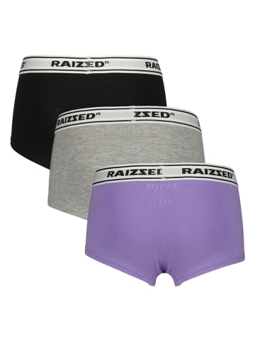 3er-Set: Pantys "Nora" in Lila/ Grau/ Schwarz