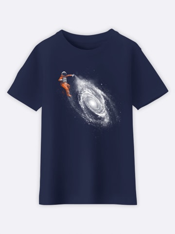 Shirt "Space art" donkerblauw