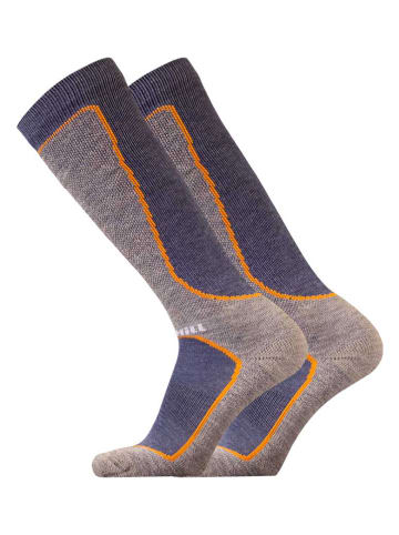 Ski-/ Snowboardsocken in Hellbraun/ Grau