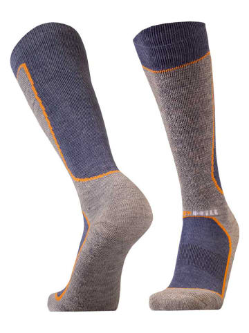 Ski-/ Snowboardsocken in Hellbraun/ Grau
