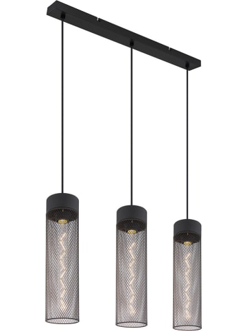 Hängeleuchte "Hans" in Schwarz/ Hellbraun- (B)60 x (H)120 cm