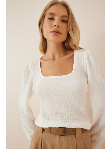 Longsleeve in Weiß