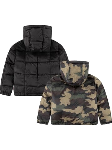 Wende-Übergangsjacke in Khaki/ Schwarz