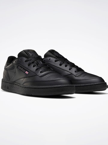 Leder-Sneakers "Club C 85" in Schwarz