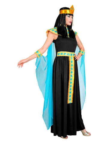 6-delig kostuum "Cleopatra" zwart/turquoise