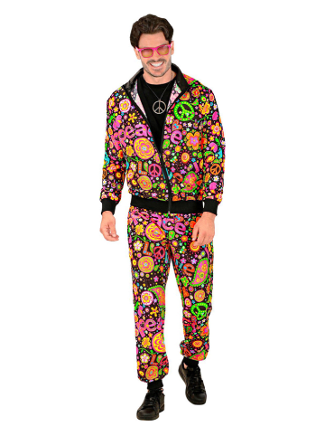 2-delig kostuum "Hippie" meerkleurig