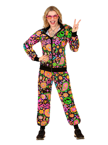 2-delig kostuum "Hippie" meerkleurig