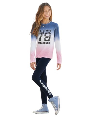Longsleeve in Blau/ Weiß/ Rosa
