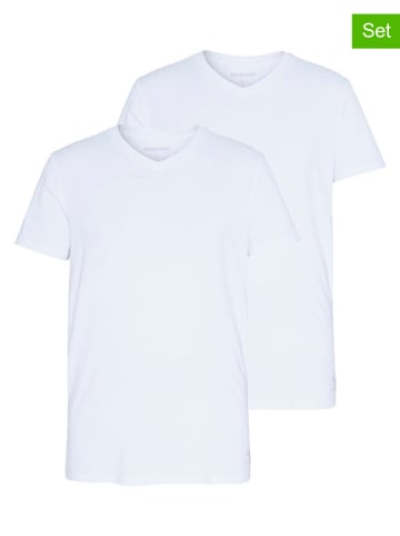 2er-Set: Shirts "Andan" in Weiß