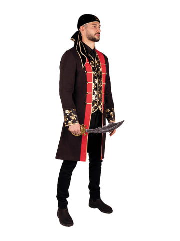 3tlg. Kostüm "Pirat William" in Schwarz