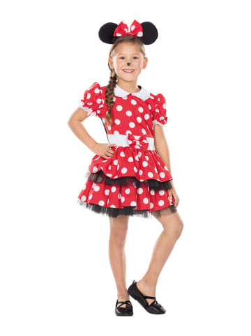 2-częściowy kostium "Mouse girl" w kolorze czerwono-czarnym