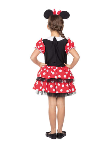 2-częściowy kostium "Mouse girl" w kolorze czerwono-czarnym