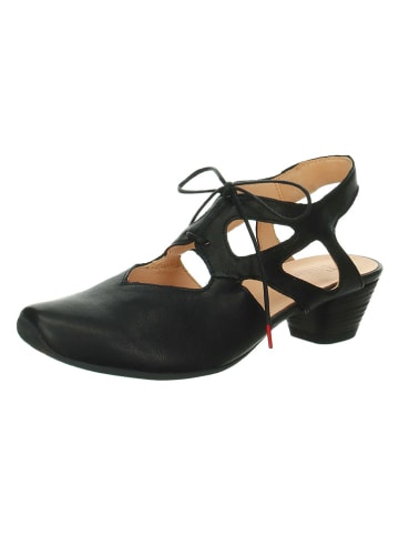 Leder-Pumps in Schwarz