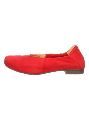 Leder-Ballerinas in Rot