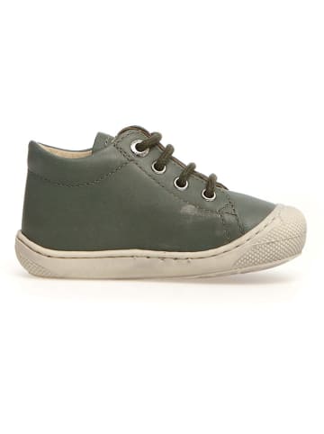 Leder-Lauflernschuhe "Cocoon" in Dunkelgrün