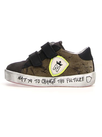 Leren sneakers "Korey" kaki