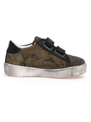 Skórzane sneakersy "Korey" w kolorze khaki