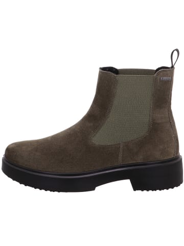 Skórzane sztyblety "Angel" w kolorze khaki