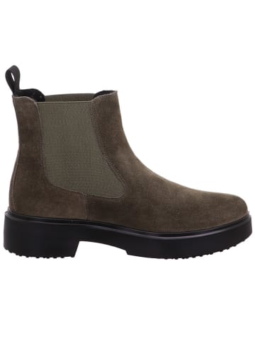 Leren chelseaboots "Angel" kaki