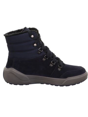 Leren boots "Cosy Oceano" donkerblauw