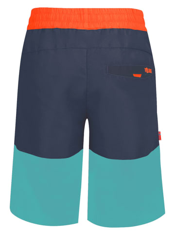 Badeshorts "Kroksand" in Orange/ Türkis/ Dunkelblau
