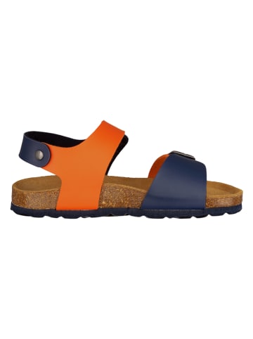 Sandalen "Bergen" in Orange/ Dunkelblau
