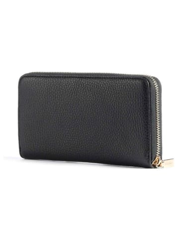 Leder-Geldbörse in Schwarz - (B)19 x (H)11 cm