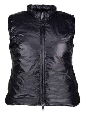 Doorgestikte bodywarmer zwart