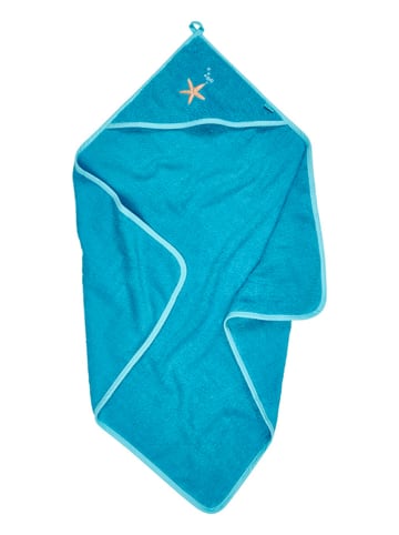 Kapuzenbadetuch "Meerestiere" in Blau
