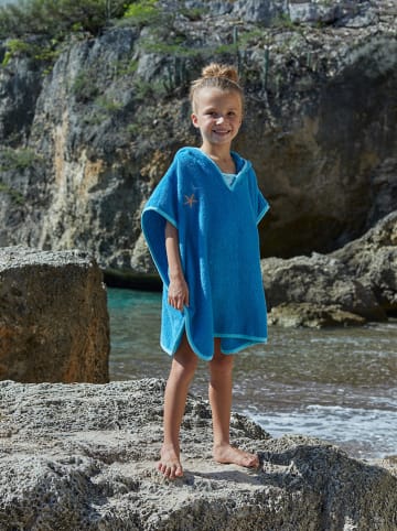 Badeponcho "Meerestiere" in Blau