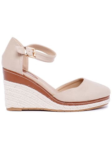 Sleehaksandalen beige
