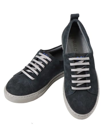 Leren sneakers donkerblauw