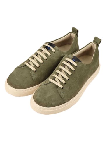 Leren sneakers groen