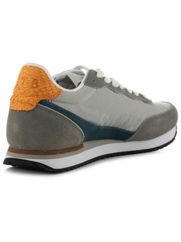 Leder-Sneakers in Grau