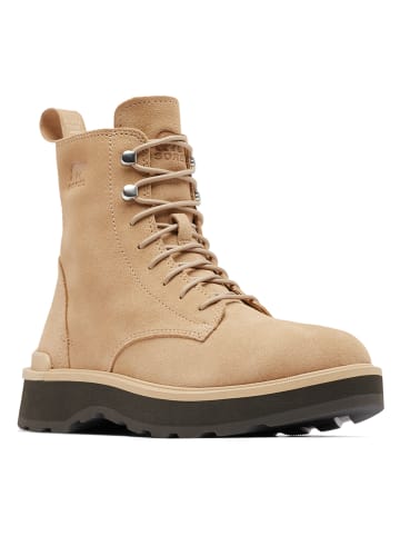 Leder-Boots "Hi-Line" in Beige