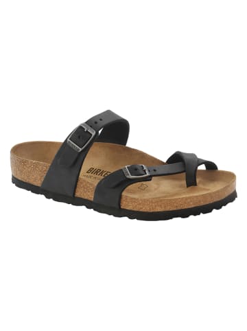 Leder-Zehentrenner "Mayari" in Schwarz