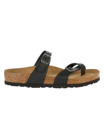 Leder-Zehentrenner "Mayari" in Schwarz